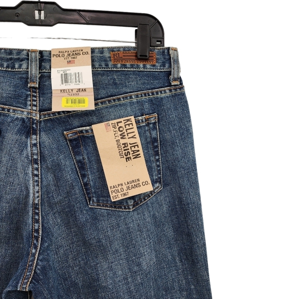 Ralph Lauren Polo Jeans Co Women's Kelly Cotton Low Rise Jeans - 12 - Picture 5 of 9